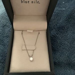 Platinum and diamond necklace, brand new!
